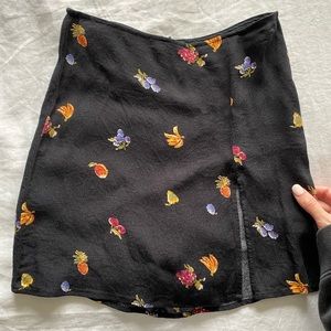 The Reformation Margot Fuit Salad Mini Skirt